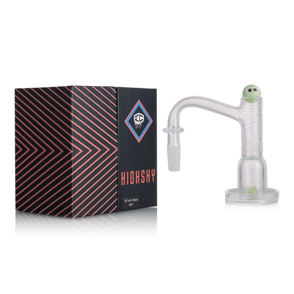 IC QUARTZ- Highsky | ICQ1050-10M90 | 10mm Male 90° Quartz Banger | Available in 5 Colors