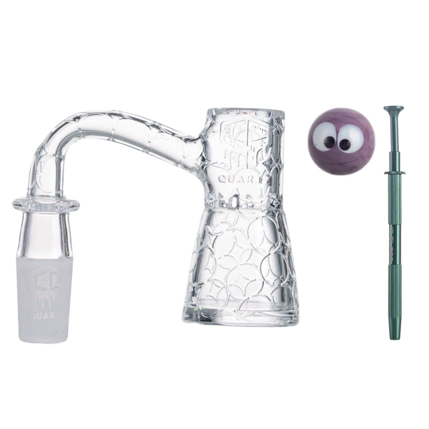 IC QUARTZ- MYSTIC 2nd Gen with Terp Ball Grabber| 14MM Male Quartz Banger | ICQ1132