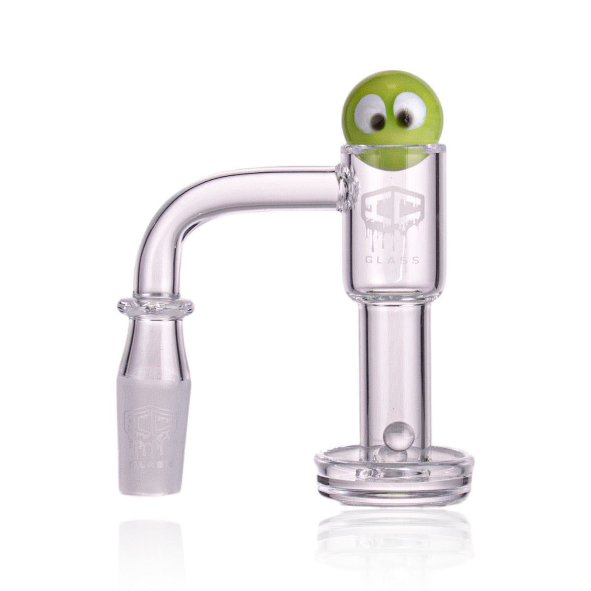 IC GLASS - FLEET 14mm Male 90D Banger| Includes Carb Cap, Terp Balls & Sticker