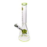 15-inch IC Glass Beaker with Colored Mouthpiece & Wig wag Design