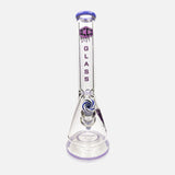 15-inch IC Glass Beaker with Colored Mouthpiece & Wig wag Design