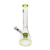 15-inch IC Glass Beaker with Colored Mouthpiece & Wig wag Design