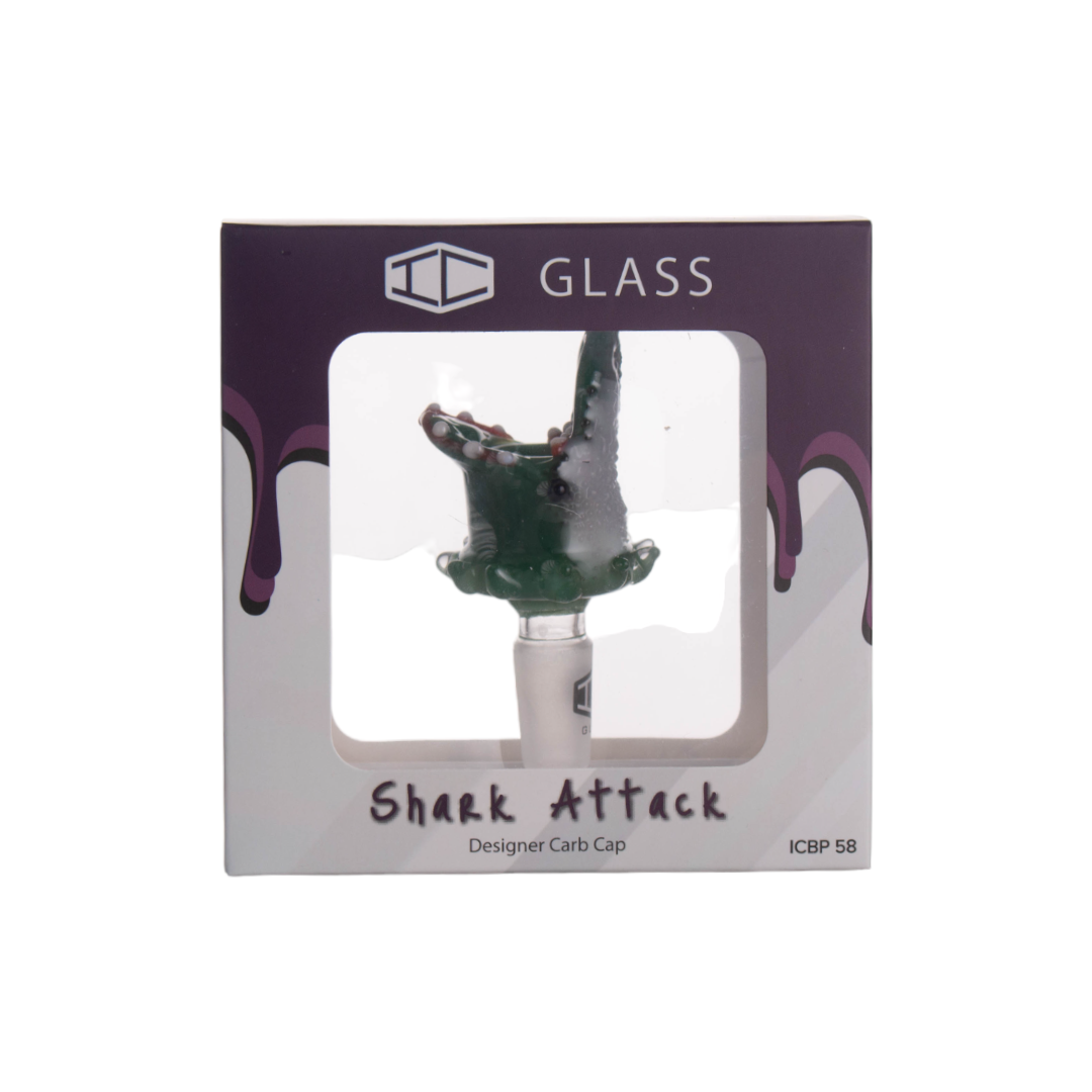 IC Glass - Shark Attack Designer Carb Caps | Assorted colors