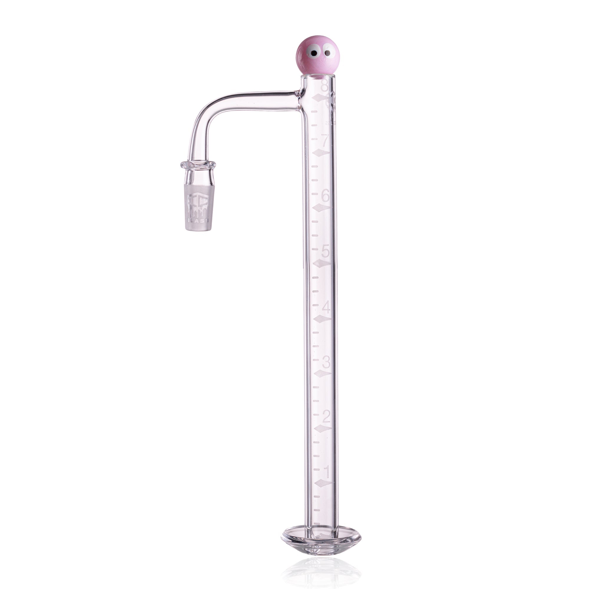 IC Glass - Challenge| 8-Inch Long with Cleaning Brush | 10mm 90° Quartz Banger | 6 Colors