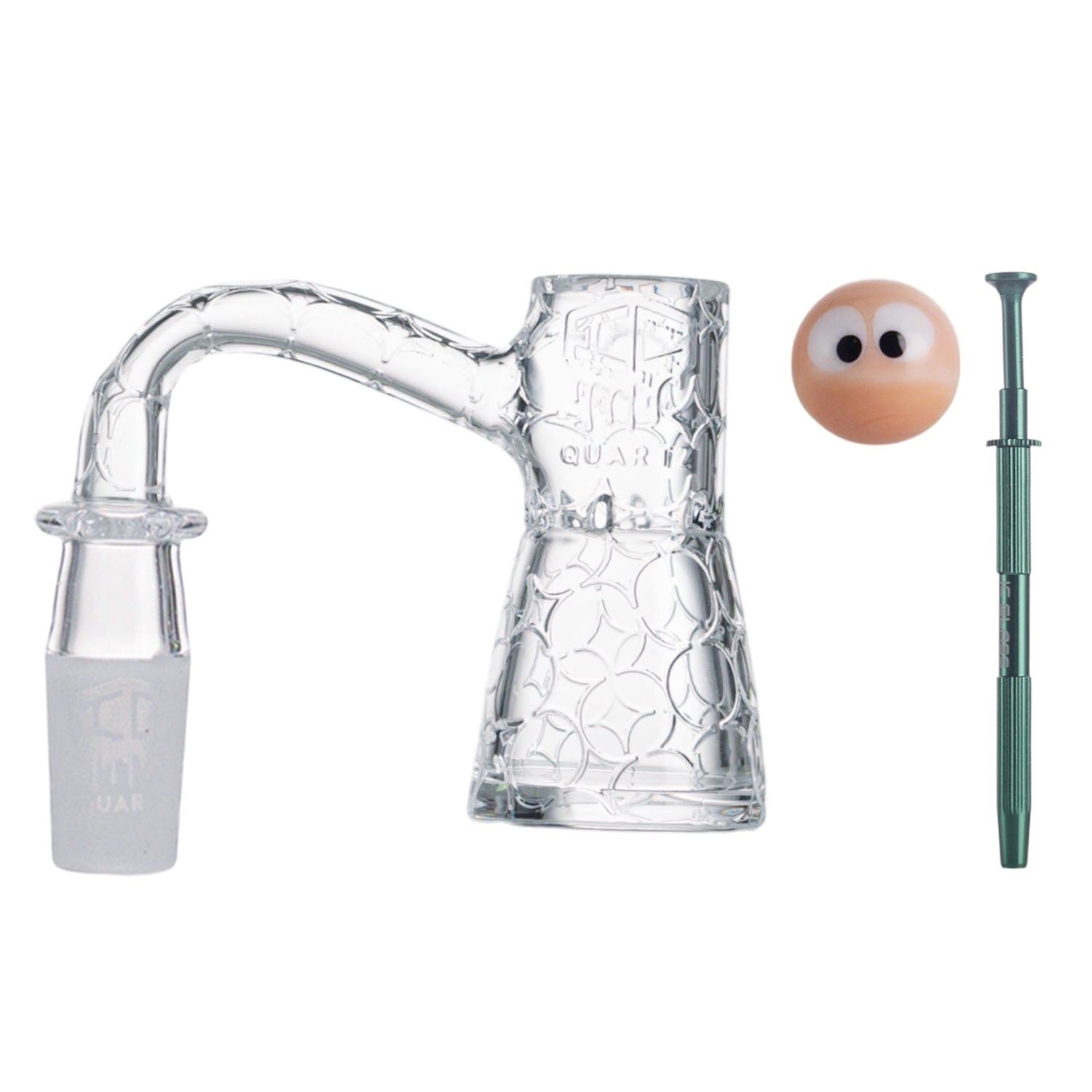 IC QUARTZ- MYSTIC 2nd Gen with Terp Ball Grabber| 14MM Male Quartz Banger | ICQ1132