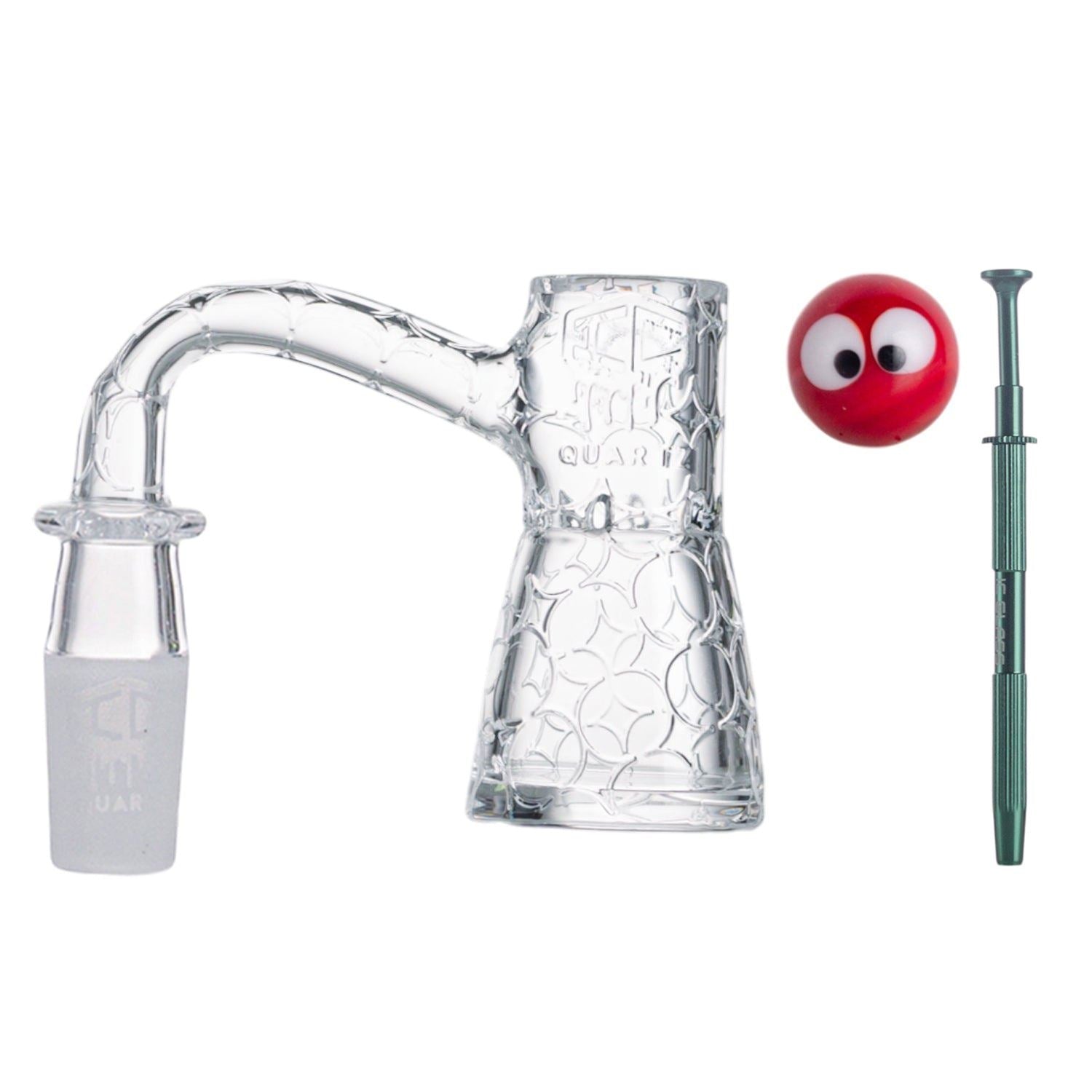 IC QUARTZ- MYSTIC 2nd Gen with Terp Ball Grabber| 14MM Male Quartz Banger | ICQ1132