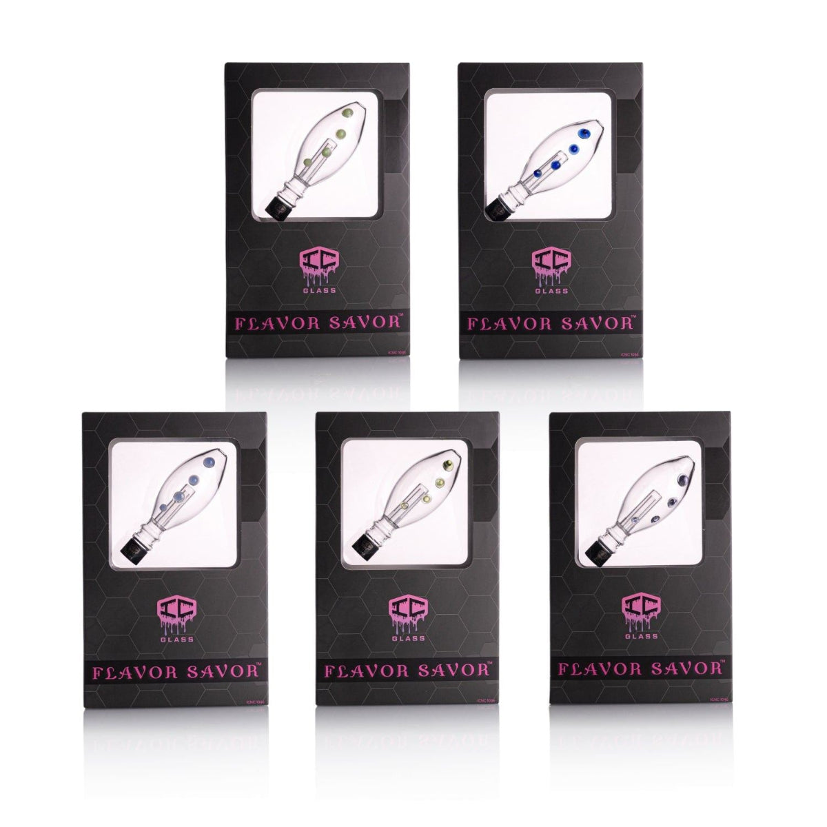 Clear Bulb with 4Colored Dots for IC Glass Flavor Savor Huni Badger Kit