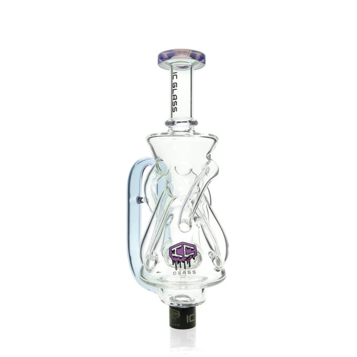 Close-up of percolator and recycler chambers on nectar collector