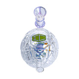 Colorful IC Glass recycler featuring round egg body and 14mm bowl