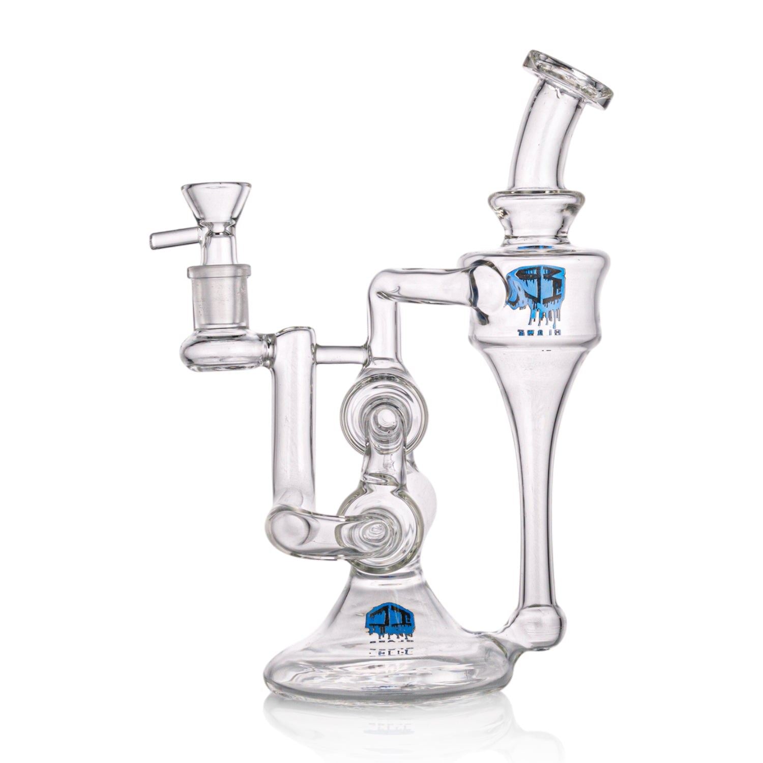 IC Glass - Double Chamber with Conical Recycler | 9" Clear Glass