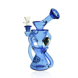 IC Glass - Recycler with Dichroic Diamond on Side | 6" Disc Perc | 14mm Flower Bowl