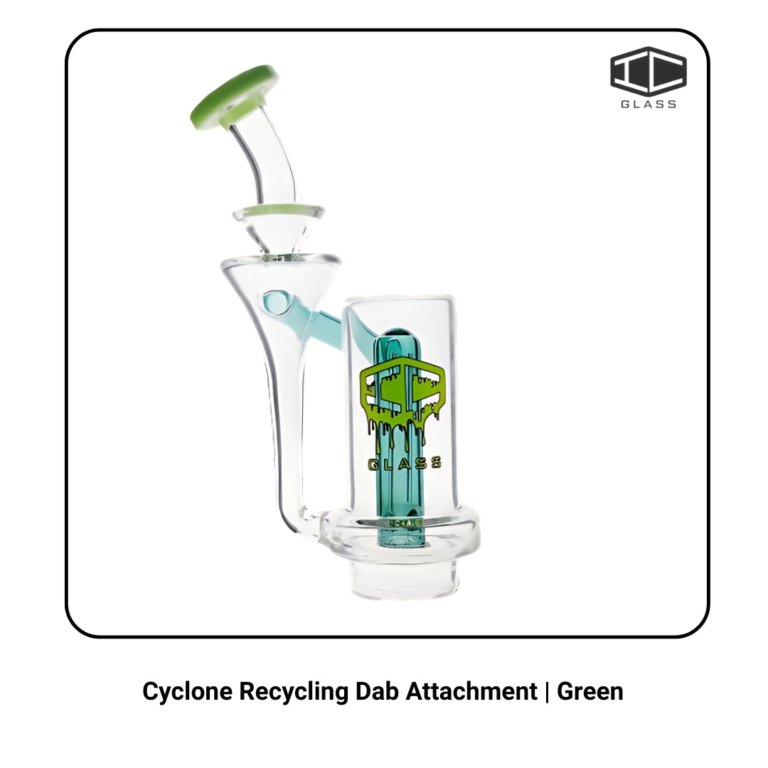 Focus V Carta 2 electric dab rig with cyclone recycler attachment, green