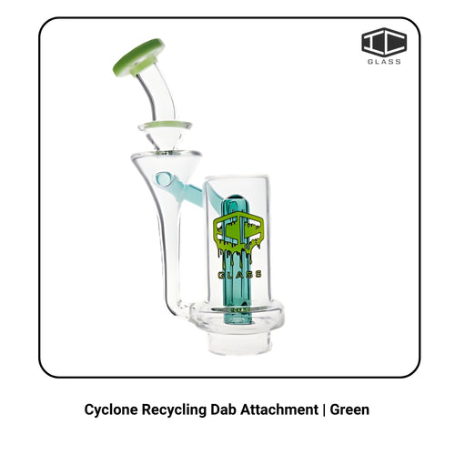 Focus V Carta 2 electric dab rig with cyclone recycler attachment, green