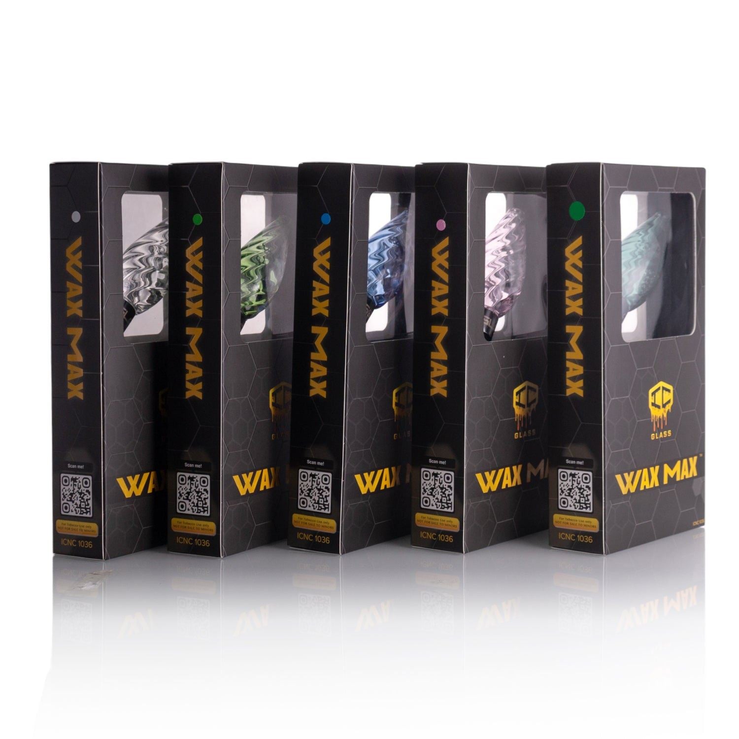 Five available color variations of ICGlass Wax Max
