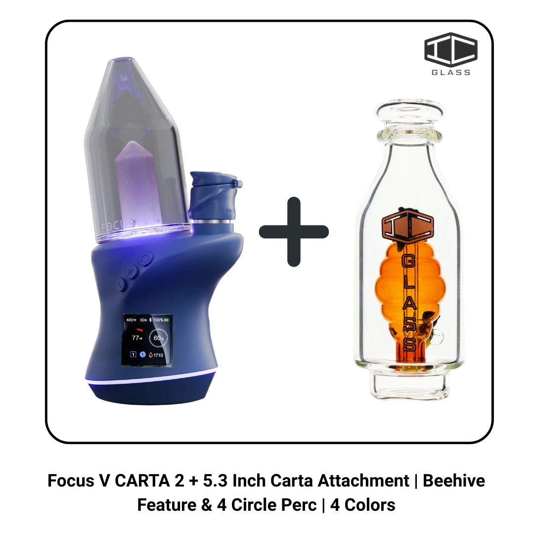 Focus V CARTA 2 + 5.3 Inch Carta Attachment | Beehive Feature & 4 Circle Perc | 4 Colors