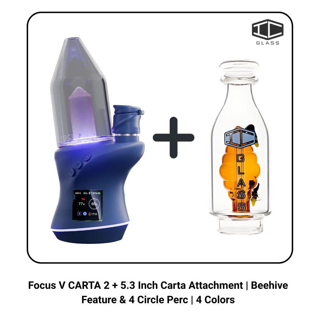 Focus V CARTA 2 + 5.3 Inch Carta Attachment | Beehive Feature & 4 Circle Perc | 4 Colors