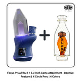 Focus V CARTA 2 + 5.3 Inch Carta Attachment | Beehive Feature & 4 Circle Perc | 4 Colors