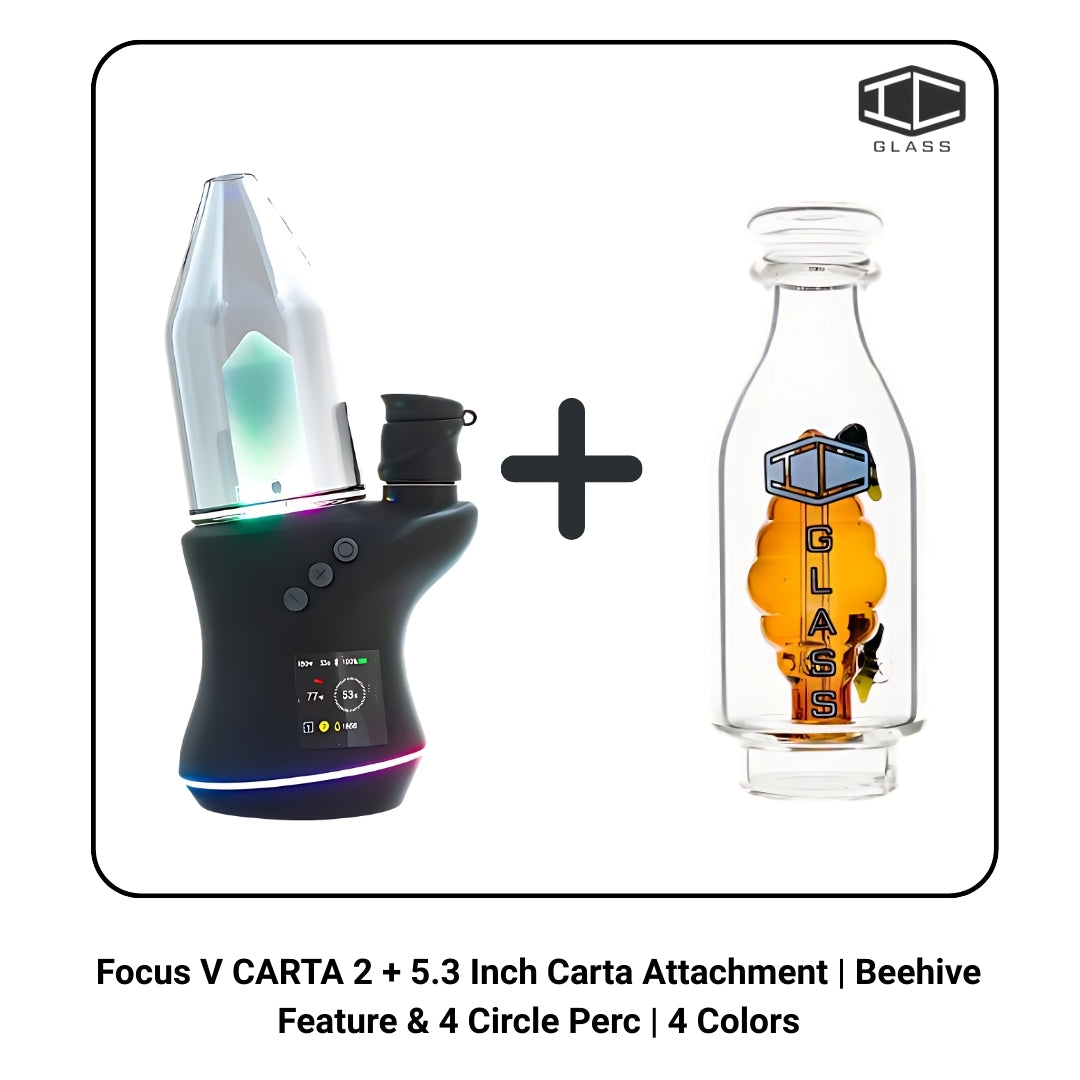 Focus V CARTA 2 + 5.3 Inch Carta Attachment | Beehive Feature & 4 Circle Perc | 4 Colors