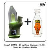 Focus V CARTA 2 + 5.3 Inch Carta Attachment | Beehive Feature & 4 Circle Perc | 4 Colors