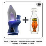 Focus V CARTA 2 + 5.3 Inch Carta Attachment | Beehive Feature & 4 Circle Perc | 4 Colors