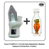 Focus V CARTA 2 + 5.3 Inch Carta Attachment | Beehive Feature & 4 Circle Perc | 4 Colors