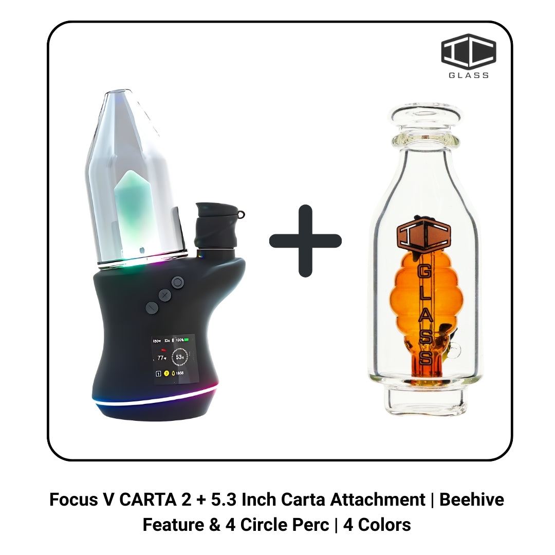 Focus V CARTA 2 + 5.3 Inch Carta Attachment | Beehive Feature & 4 Circle Perc | 4 Colors