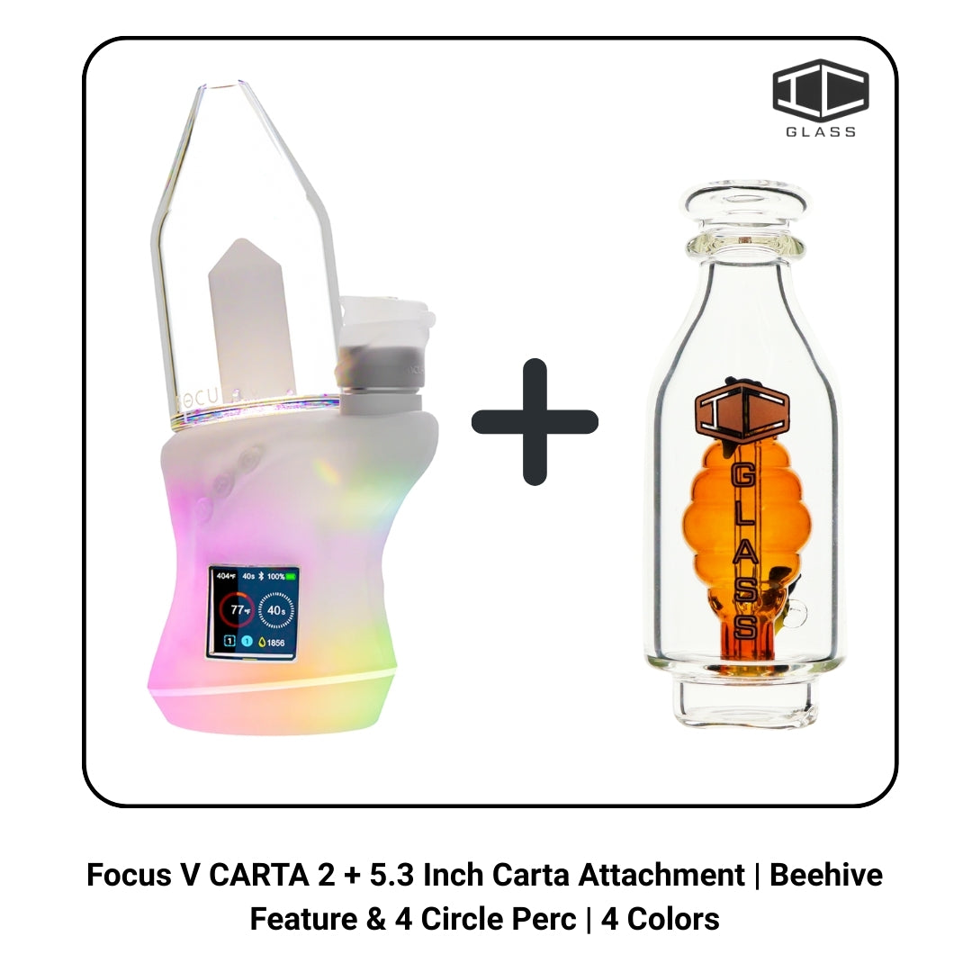 Focus V CARTA 2 + 5.3 Inch Carta Attachment | Beehive Feature & 4 Circle Perc | 4 Colors