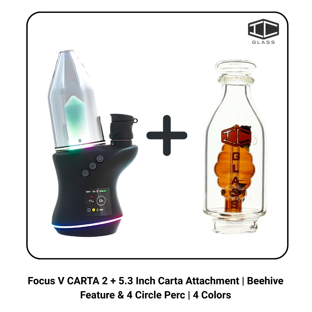 Focus V CARTA 2 + 5.3 Inch Carta Attachment | Beehive Feature & 4 Circle Perc | 4 Colors