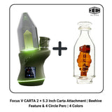 Focus V CARTA 2 + 5.3 Inch Carta Attachment | Beehive Feature & 4 Circle Perc | 4 Colors