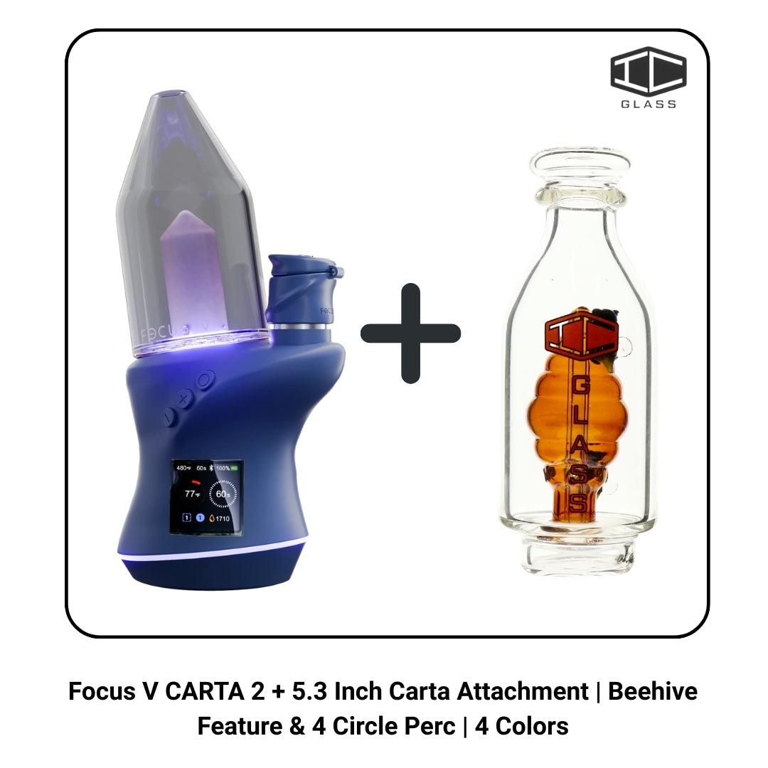 Focus V CARTA 2 + 5.3 Inch Carta Attachment | Beehive Feature & 4 Circle Perc | 4 Colors