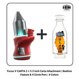 Focus V CARTA 2 + 5.3 Inch Carta Attachment | Beehive Feature & 4 Circle Perc | 4 Colors