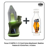 Focus V CARTA 2 + 5.3 Inch Carta Attachment | Beehive Feature & 4 Circle Perc | 4 Colors