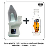 Focus V CARTA 2 + 5.3 Inch Carta Attachment | Beehive Feature & 4 Circle Perc | 4 Colors