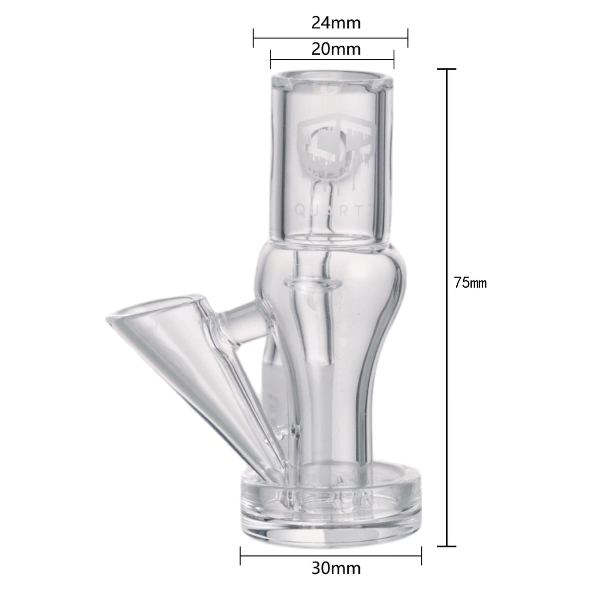 IC QUARTZ- Prestige 2nd Generation 14MM Male 90D with Terp Ball Grabber Quartz Banger