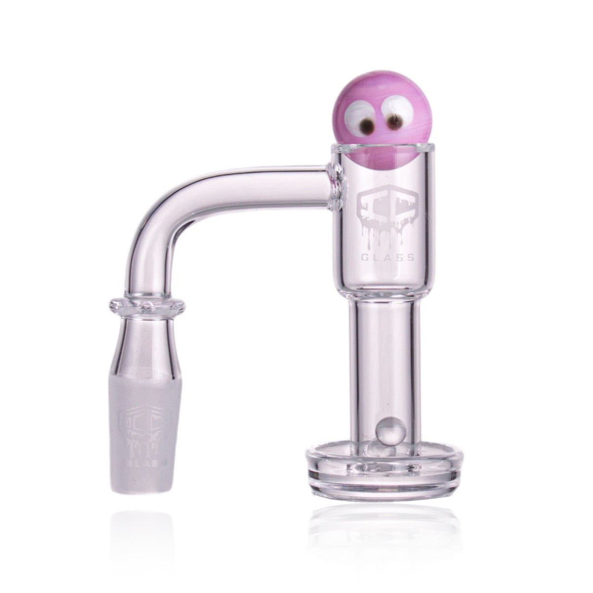IC GLASS - FLEET 14mm Male 90D Banger| Includes Carb Cap, Terp Balls & Sticker