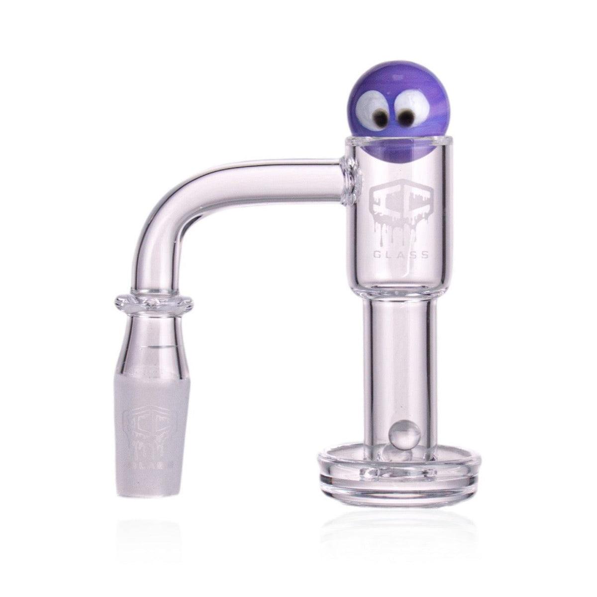 IC GLASS - FLEET 14mm Male 90D Banger| Includes Carb Cap, Terp Balls & Sticker