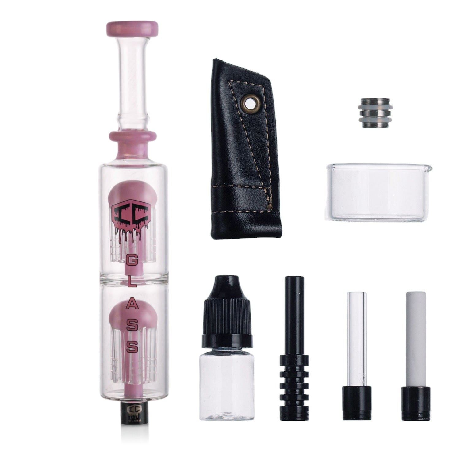 IC GLASS - PUFF STUFF with 6 accessories & Adapter for HUNI BADGER  IC  Glass