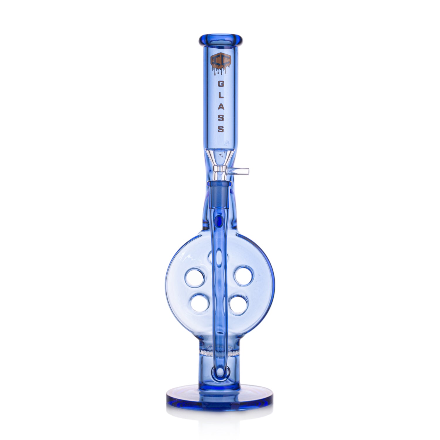 IC Glass - Swiss Perc and Honey Comb Recycling Straight Shooter with Bowl Piece | 13"