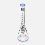 15-inch IC Glass Beaker with Colored Mouthpiece & Wig wag Design