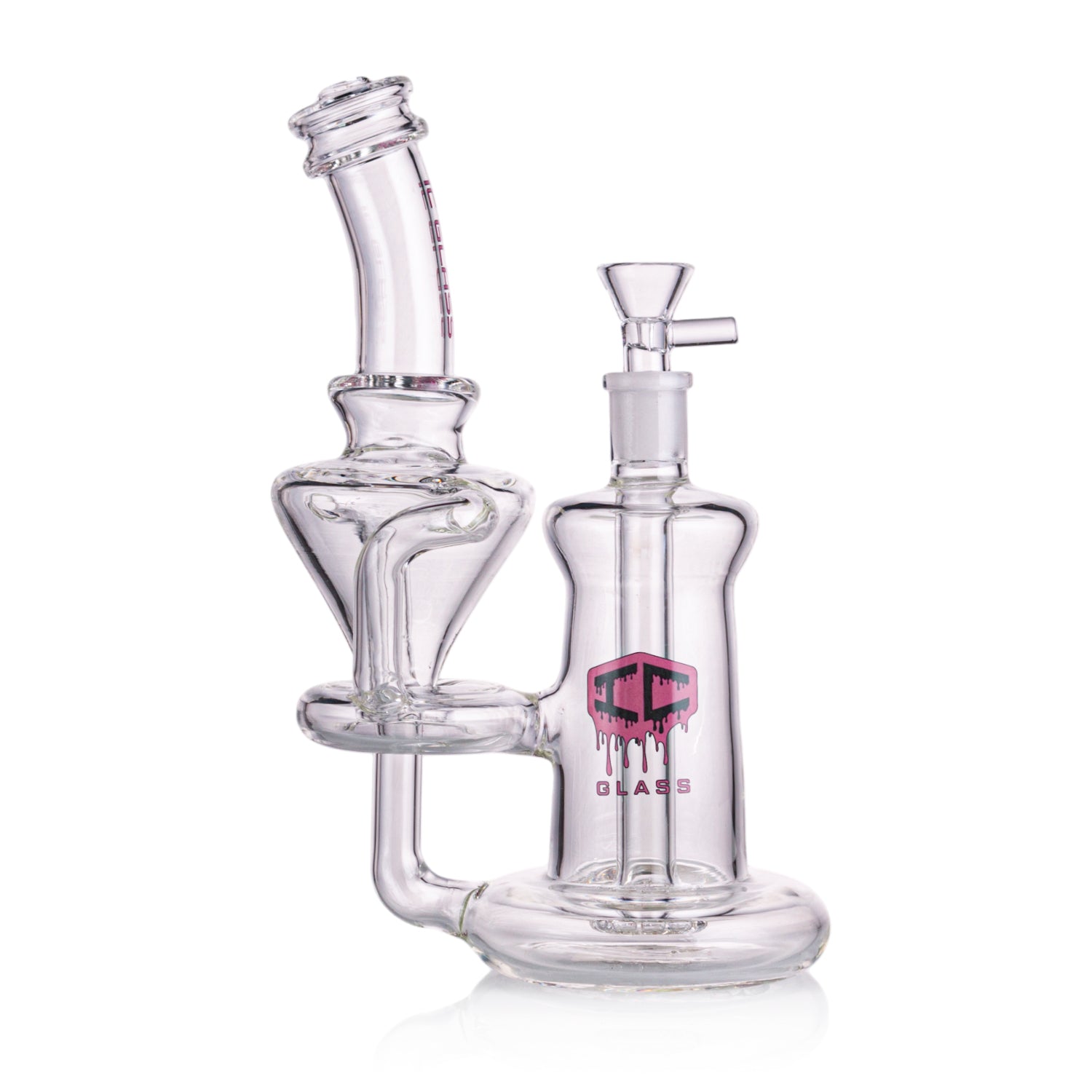 IC Glass - Premium Design | Smooth Function - 9" Clear Glass Cyclone Recycler