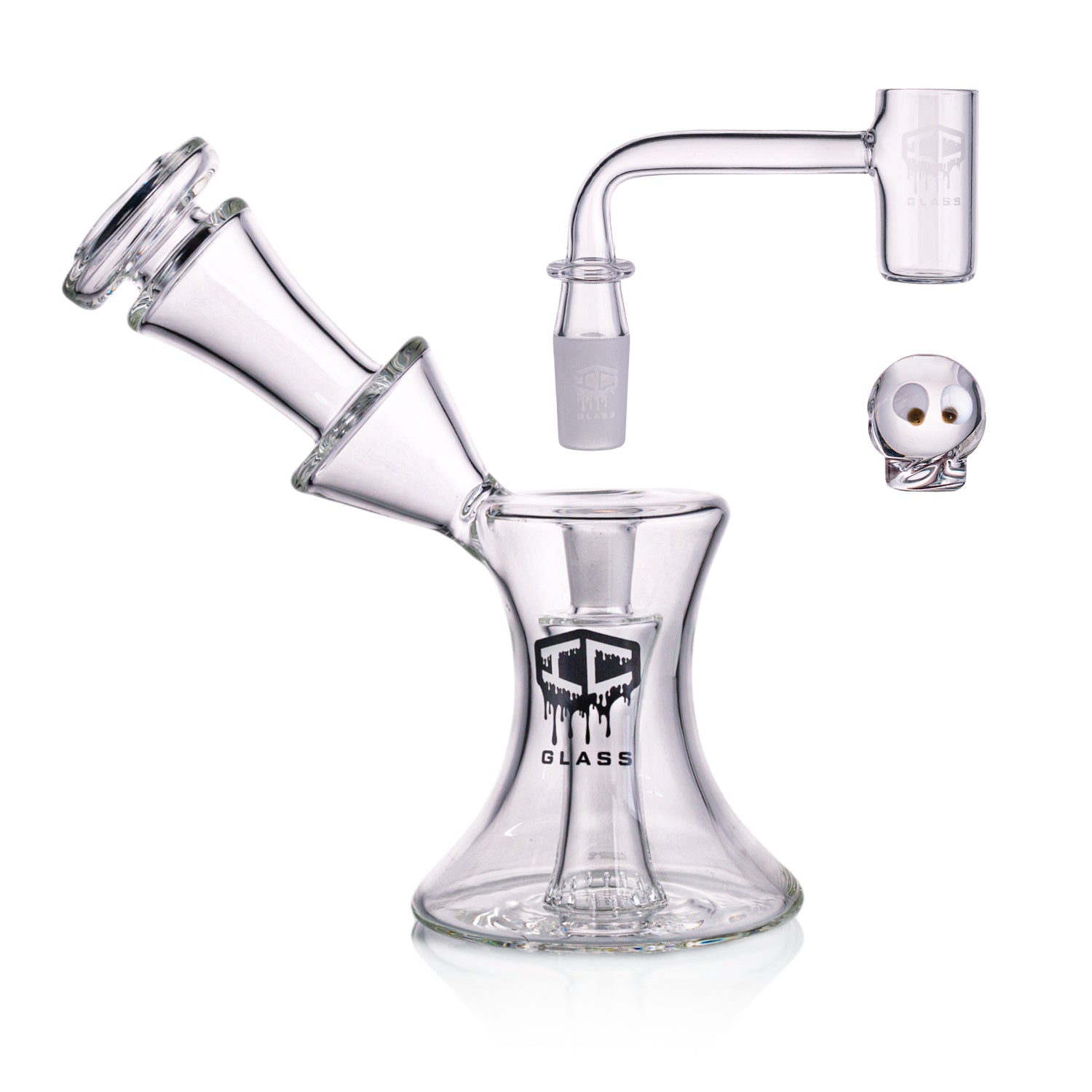 IC Glass - New & Big Flowing Fantasy | 8.3 Inch |14mm |Includes long neck Banger