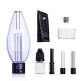 IC Glass Honey Globe dab kit with titanium, ceramic, and quartz tips
