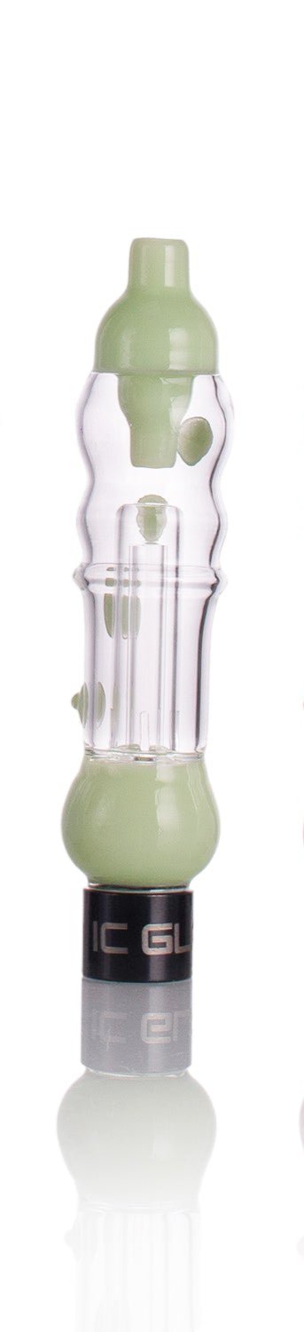 IC Glass - MIST TWIST | The Huni Badger Companion | Titanium, Ceramic & Quartz Tips with Protector, Drip Bottle & Glass Bucket | Adapter for HUNI BADGER
