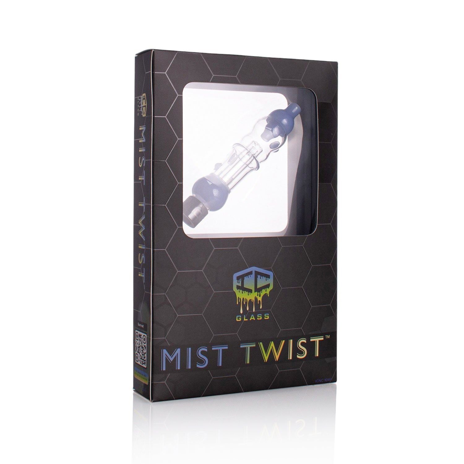 IC Glass - MIST TWIST | The Huni Badger Companion | Titanium, Ceramic & Quartz Tips with Protector, Drip Bottle & Glass Bucket | Adapter for HUNI BADGER