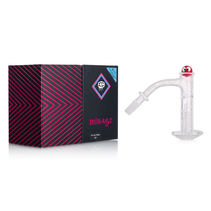 Mirage Rigs IC Quartz - Mirage 10mm 45° Fully Frosted Quartz Banger – IC Glass