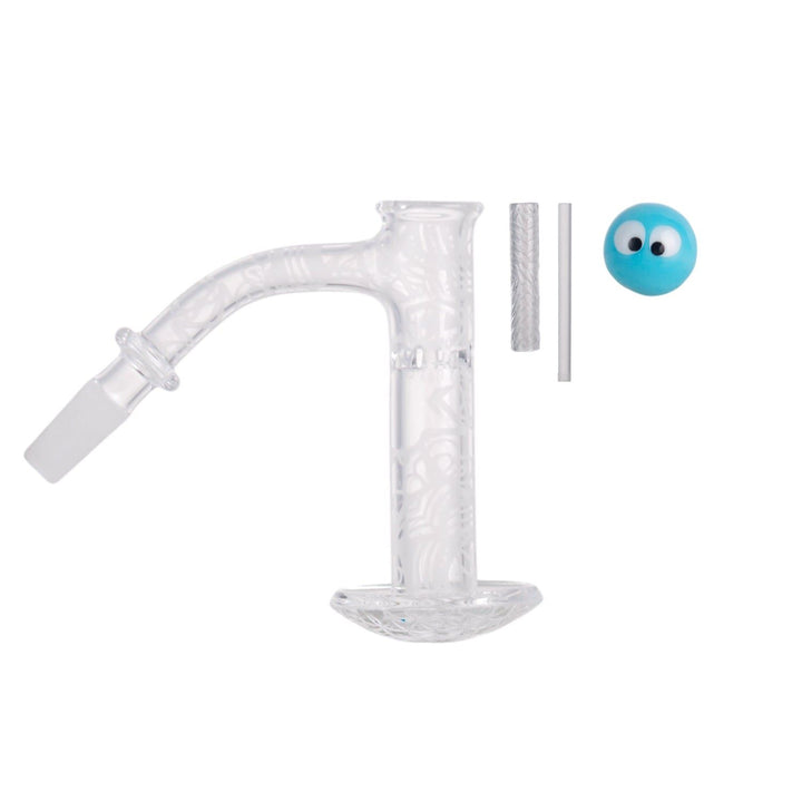 IC Glass Mirage Quartz Banger with Beveled Top and Terp Pillars