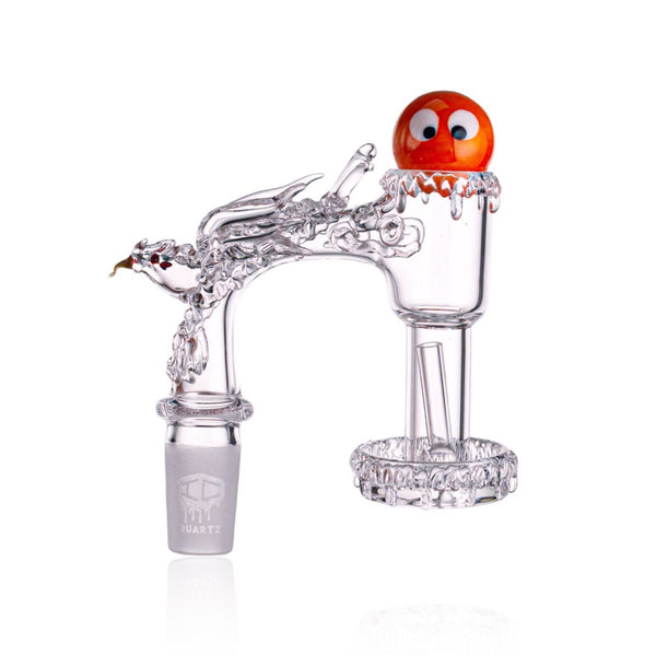 IC Quartz LUMINOUS B banger with eagle design and 14mm male full weld joint