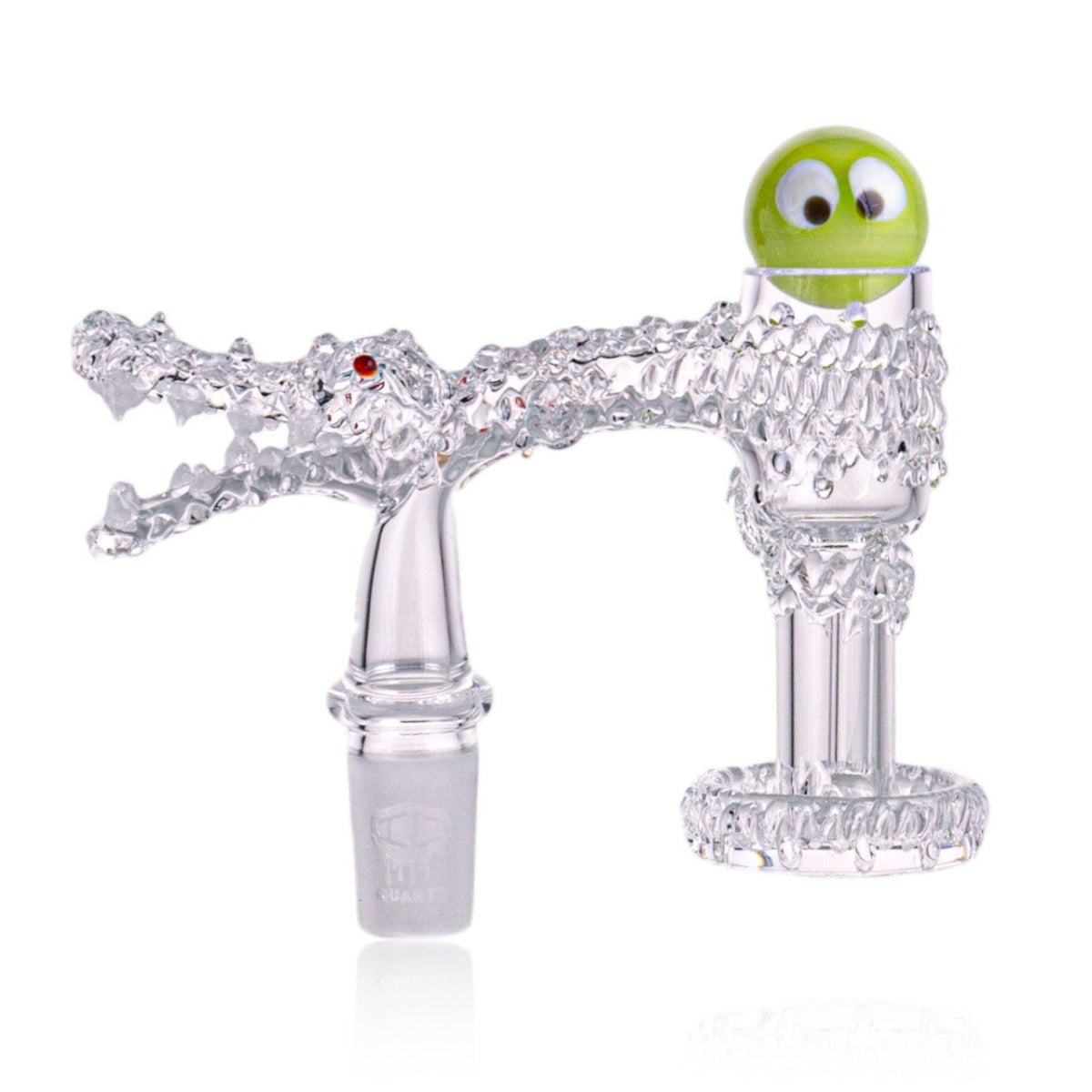 IC Quartz LUMINOUS E quartz banger with hand-blown crocodile design