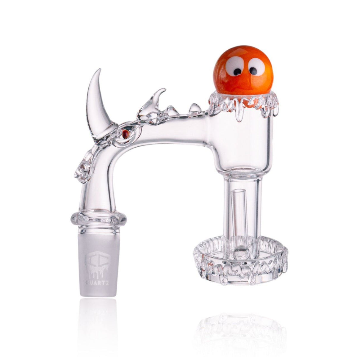 IC Quartz LUMINOUS G banger with hand-blown rhino head design