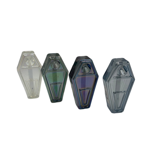 IC Glass Coffin HandPipe – 3.5" Straight Tube Steamroller for Wholesale